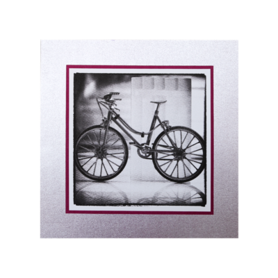 Fahrrad, purpur / schwarz mit Effektlack